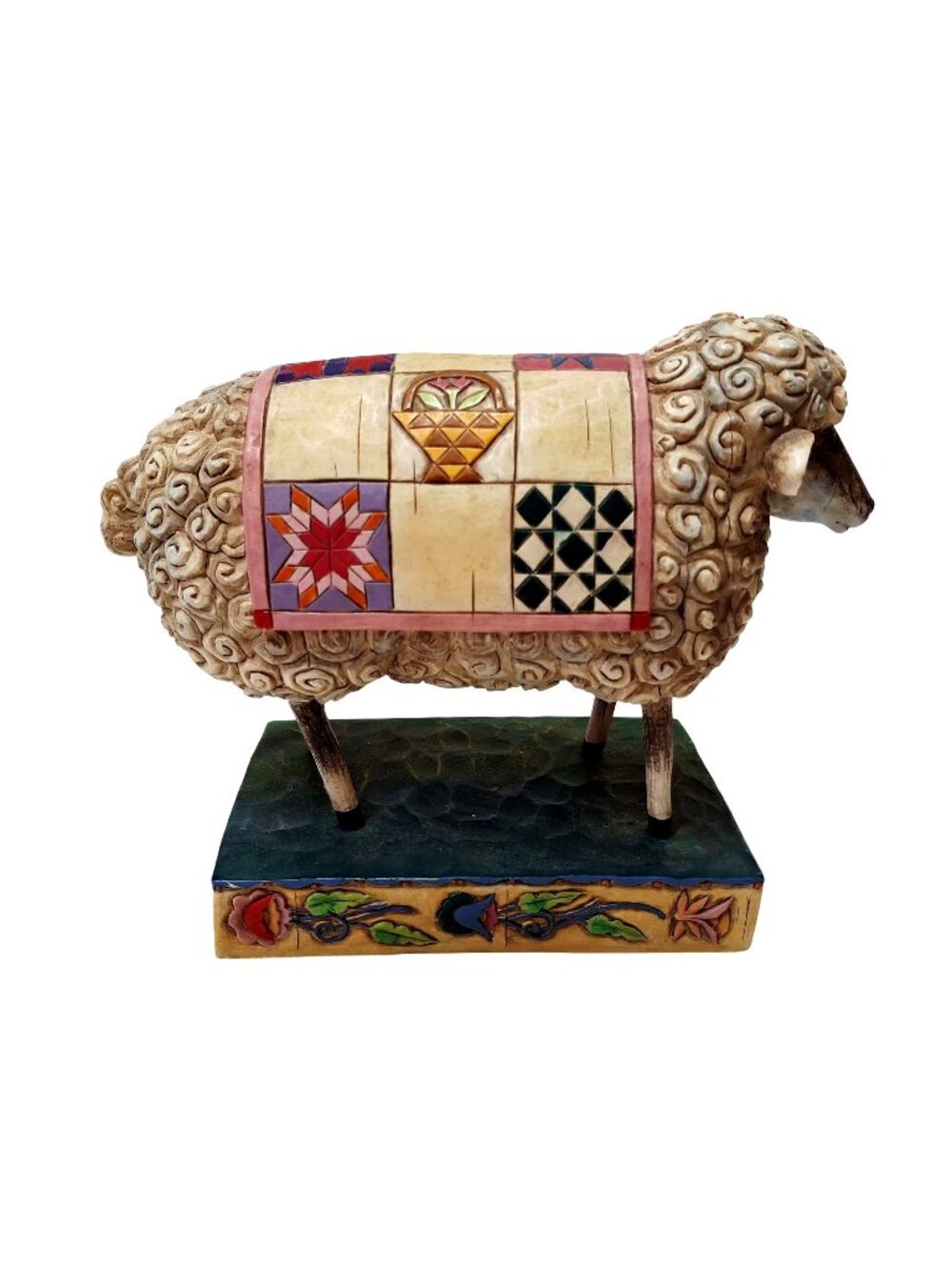 Jim Shore Heartwood Creek Peace In The Valley Sheep Figurine Patchwork Design 20